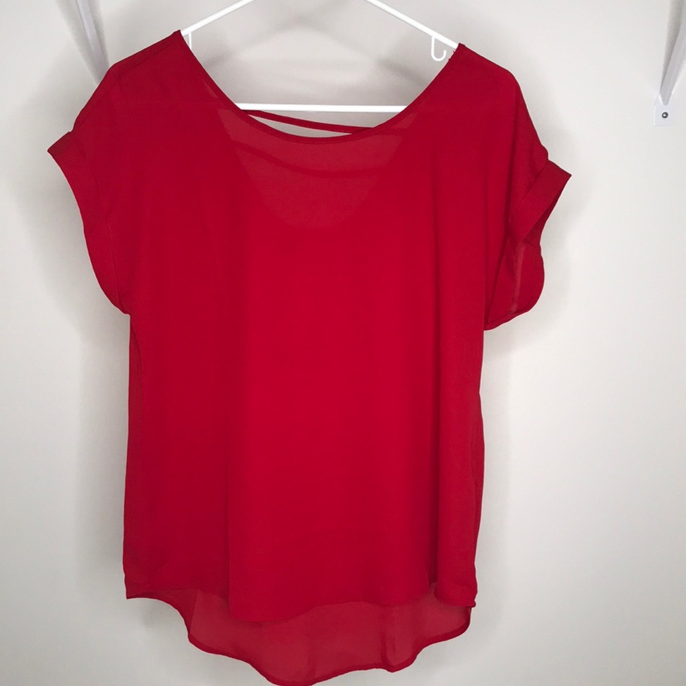 Red dress shirt